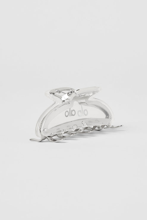 alo Women's Acrylic Illusion Claw Clip - Clear Acetate/Chrome