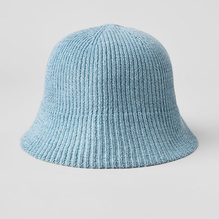 alo Women's Denim Knit Cloche - Celestial Blue/Dark Celestial Blue