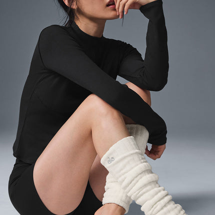 alo Women's Ballet Tough Leg Warmer - Ivory