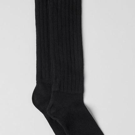 alo Women's Unisex Scrunch Sock - Black