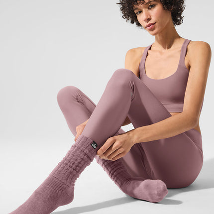 alo Women's Unisex Scrunch Sock - Smoky Quartz