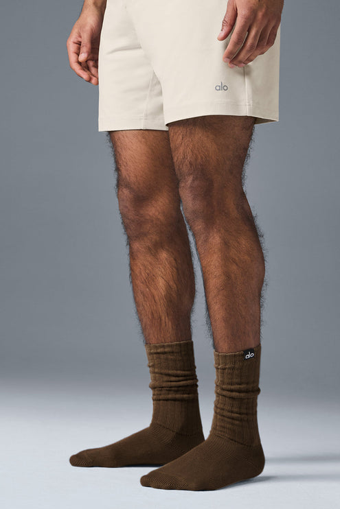 alo Men's Unisex Scrunch Sock - Espresso