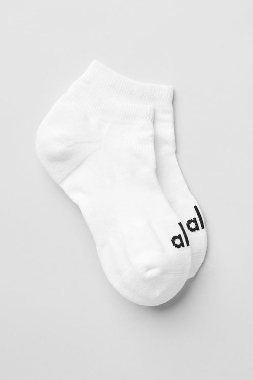 alo Women's Unisex Street Sock - White/Black