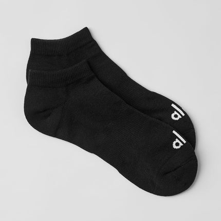 alo Women's Unisex Street Sock - Black/White