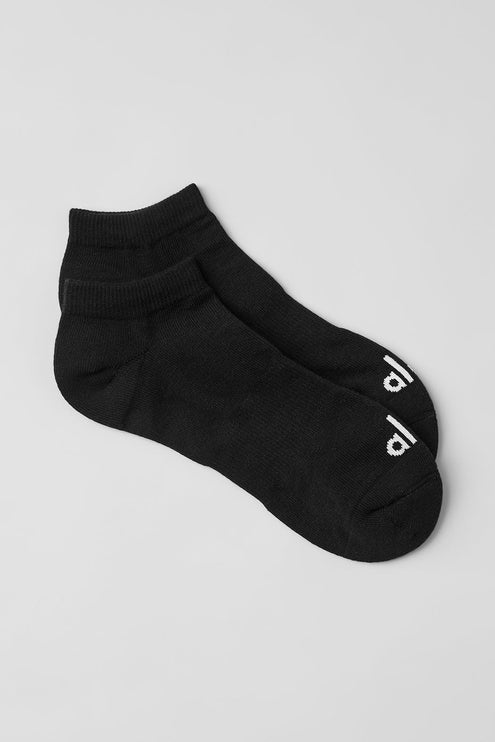 alo Women's Unisex Street Sock - Black/White
