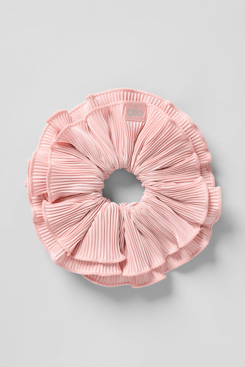 alo Women's Micro Plisse Oversize Scrunchie - Pink Quartz