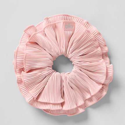 alo Women's Micro Plisse Oversize Scrunchie - Pink Quartz