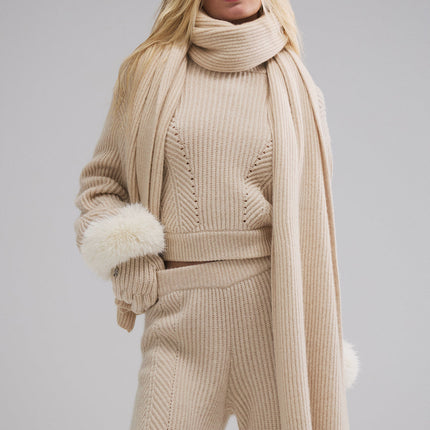 alo Women's Courchevel Cashmere Scarf - Birch Heather