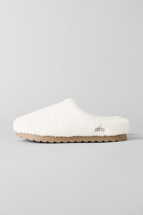 alo Women's Sherpa Recovery Slipper - Ivory