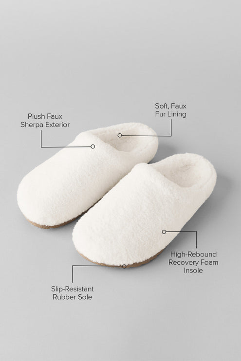 alo Women's Sherpa Recovery Slipper - Ivory
