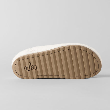 alo Women's Sherpa Recovery Slipper - Ivory