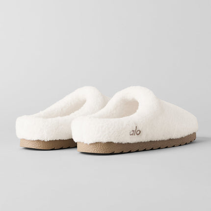 alo Women's Sherpa Recovery Slipper - Ivory