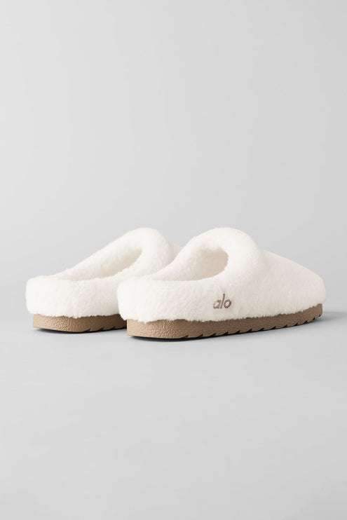 alo Women's Sherpa Recovery Slipper - Ivory