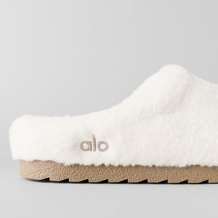 alo Women's Sherpa Recovery Slipper - Ivory