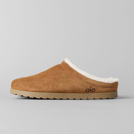 alo Men's Recovery Slipper - Saddle/Ivory