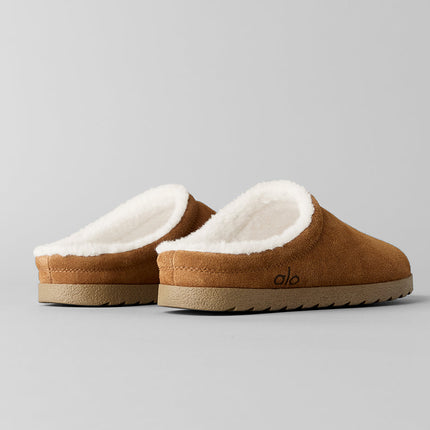alo Men's Recovery Slipper - Saddle/Ivory