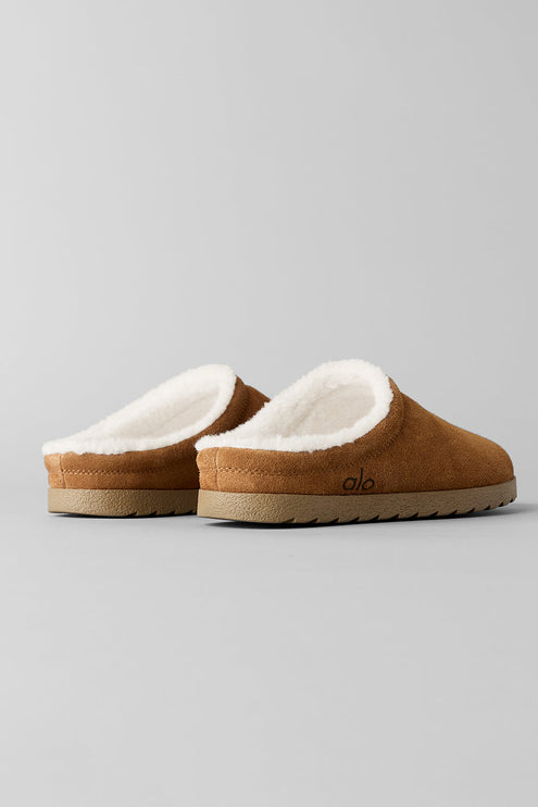 alo Women's Recovery Slipper - Saddle/Ivory