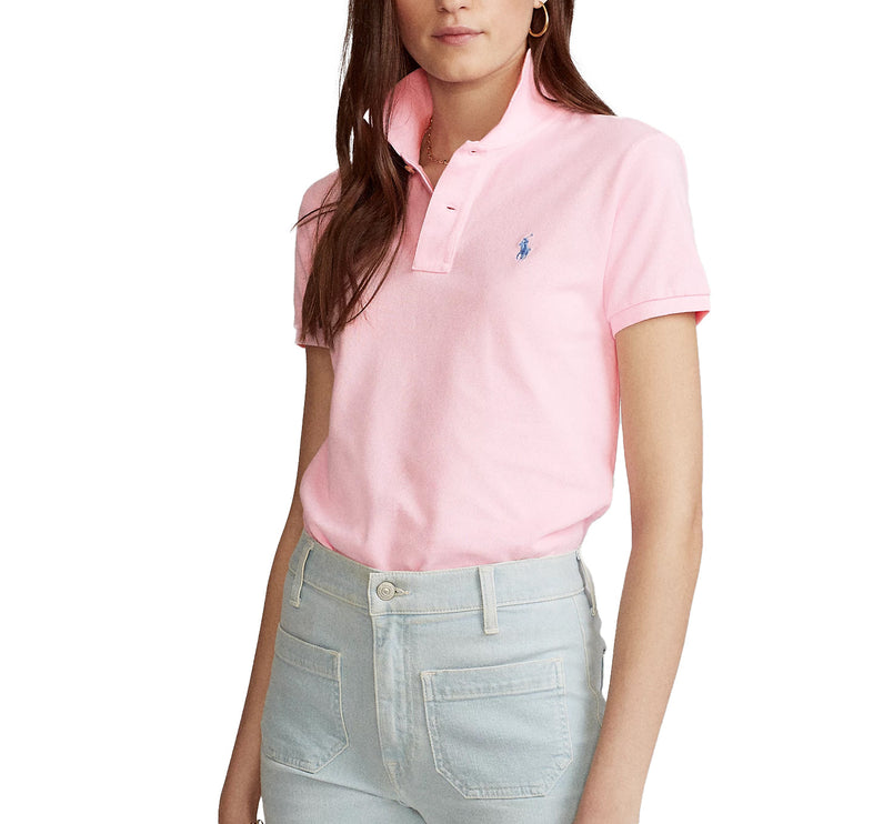 Polo Ralph Lauren Women's Classic Fit Mesh Polo Shirt Carmel Pink