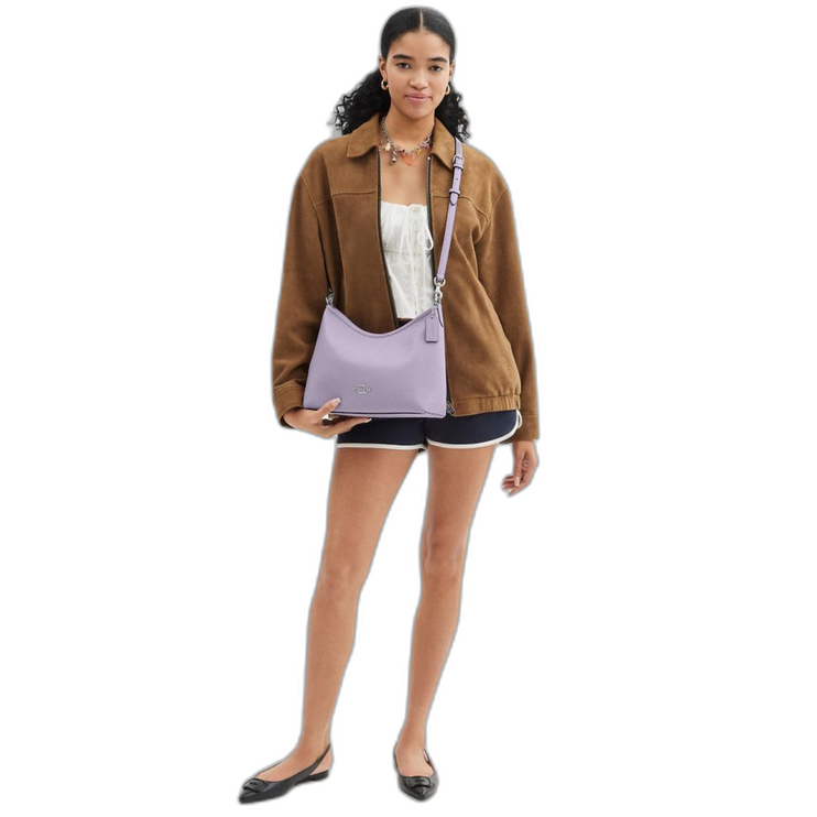 Coach Women's Laurel Shoulder Bag Silver/Lilac