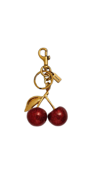 Coach Women's Cherry Bag Charm Brass/Red Apple