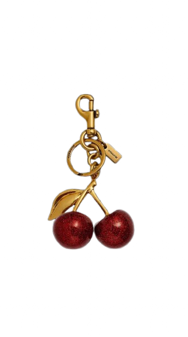 Coach Women's Cherry Bag Charm Brass/Red Apple