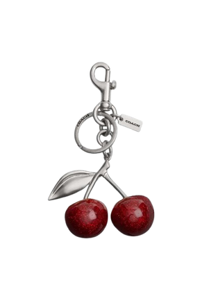 Coach Women's Cherry Bag Charm Silver/Red Apple