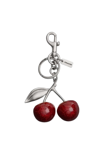 Coach Women's Cherry Bag Charm Silver/Red Apple