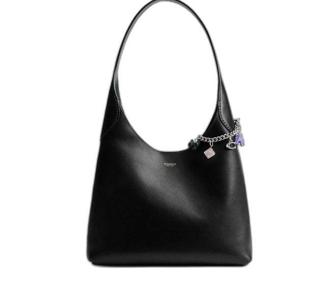Coach Women's Motif Chain Bag Charm Silver/Multi