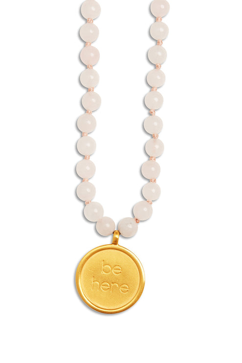 alo Women's Rose Quartz Mala Necklace