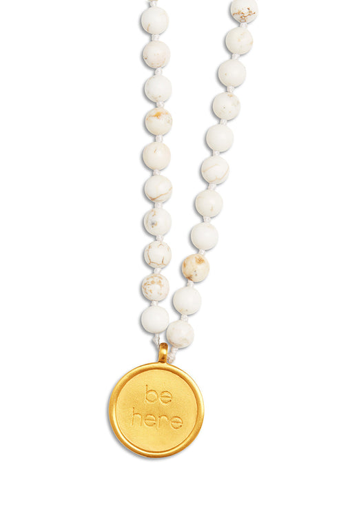 alo Women's White Turquoise Mala Necklace