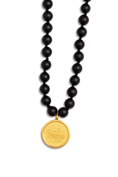 alo Women's Black Onyx Mala Necklace