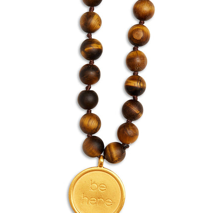 alo Women's Tiger’s Eye Mala Necklace