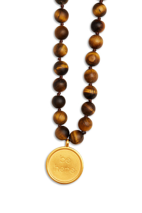 alo Women's Tiger’s Eye Mala Necklace