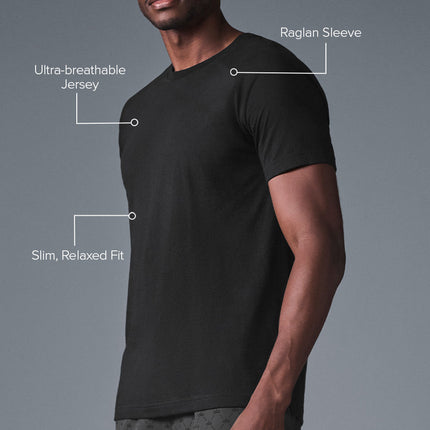 alo Men's Triumph Raglan Tee - Black