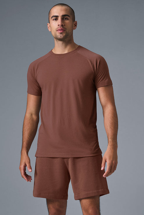 alo Men's Triumph Raglan Tee - Chestnut