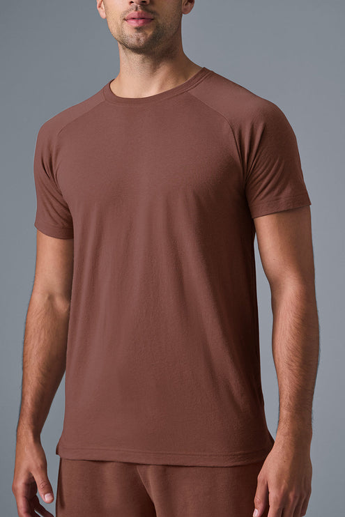 alo Men's Triumph Raglan Tee - Chestnut