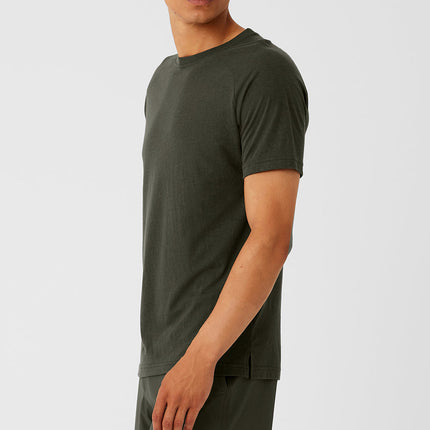 alo Men's Triumph Raglan Tee - Stealth Green