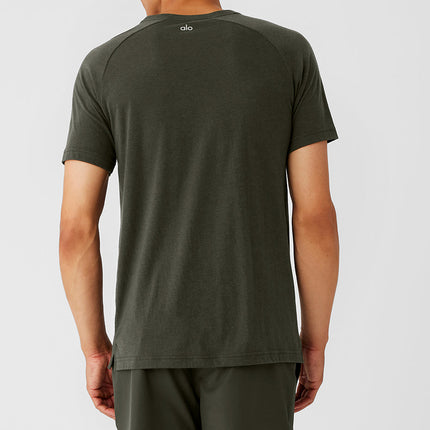 alo Men's Triumph Raglan Tee - Stealth Green