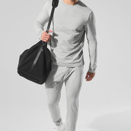alo Men's Conquer Revitalize Pant - Athletic Heather Grey