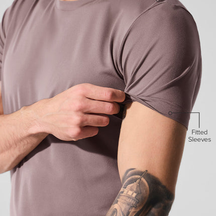 alo Men's Conquer Reform Crewneck Short Sleeve - Mushroom