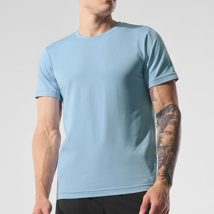 alo Men's Conquer Reform Crewneck Short Sleeve - Celestial Blue