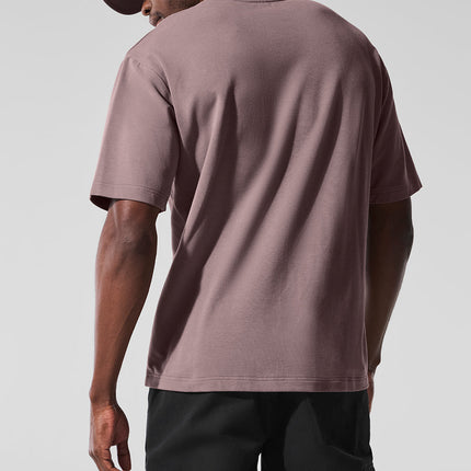 alo Men's Double Take Short Sleeve - Mushroom