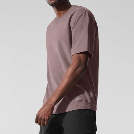 alo Men's Double Take Short Sleeve - Mushroom
