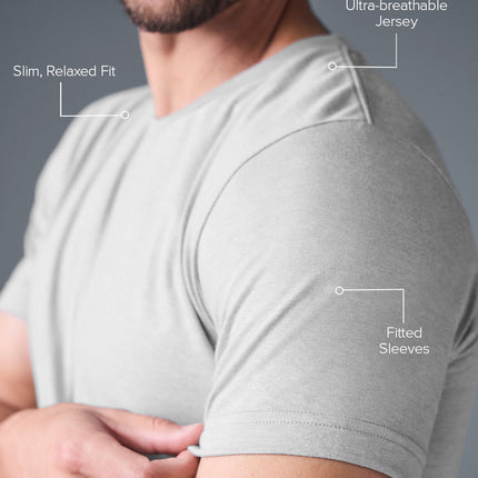 alo Men's Triumph Tee - Athletic Heather Grey