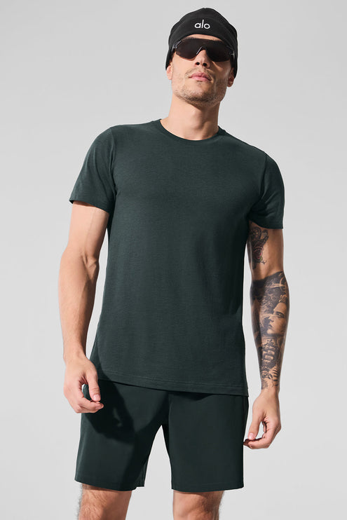 alo Men's Triumph Tee - Charcoal Green