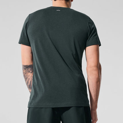 alo Men's Triumph Tee - Charcoal Green