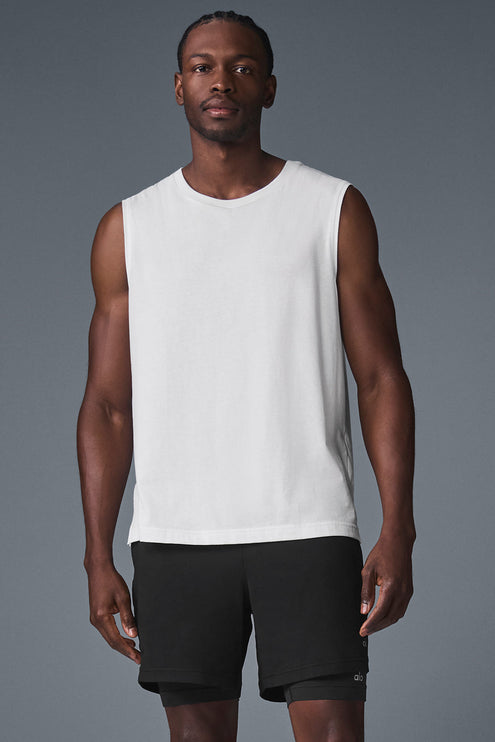 alo Men's The Triumph Muscle Tank - White