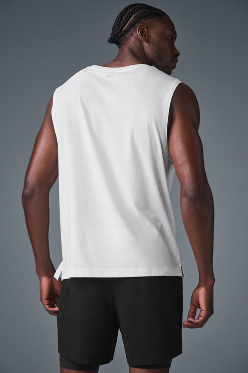 alo Men's The Triumph Muscle Tank - White