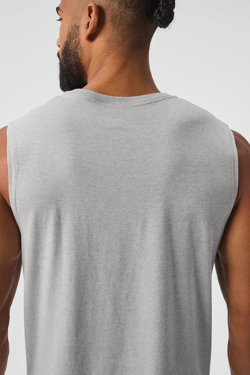 alo Men's The Triumph Muscle Tank - Athletic Heather Grey