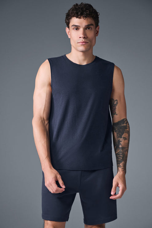 alo Men's The Triumph Muscle Tank - Navy